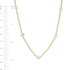 Diamond-Cut Disc Station Necklace in 10K Gold