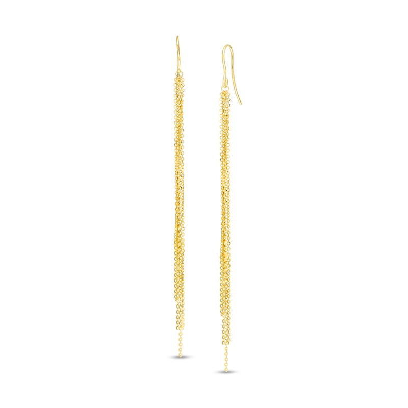 Chain Dangle Drop Earrings in 14K Gold