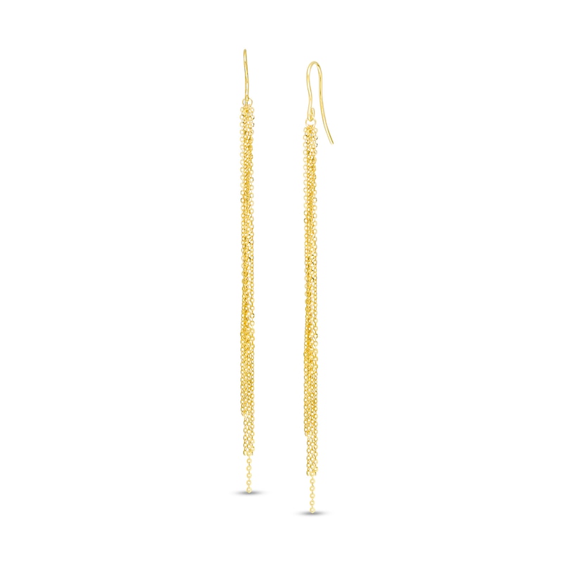 Chain Dangle Drop Earrings in 14K Gold|Peoples Jewellers