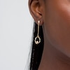 Thumbnail Image 1 of Circle and Bead Dangle Drop Earrings in 14K Two-Tone Gold