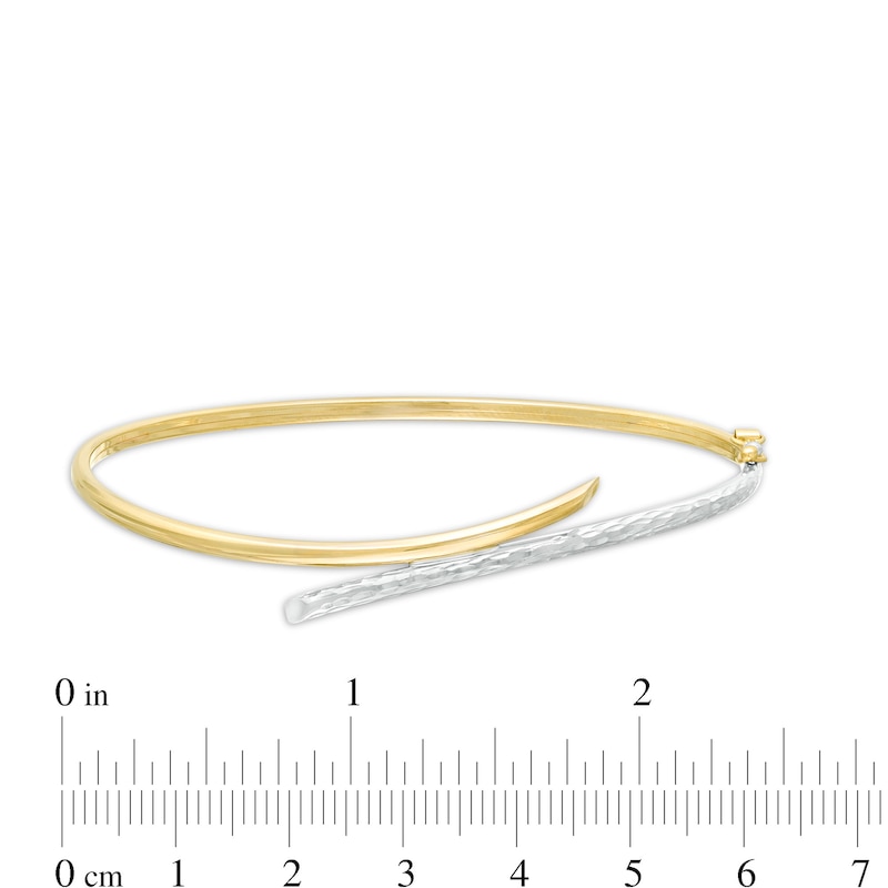 Bypass Slip-On Bangle in 14K Gold - 7.5"