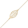 Thumbnail Image 0 of Italian Gold Leaf Cutout Bracelet in 14K Gold - 7.25"