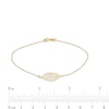 Thumbnail Image 3 of Italian Gold Leaf Cutout Bracelet in 14K Gold - 7.25"