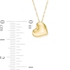 Thumbnail Image 3 of Tilted Heart Pendant in 10K Gold - 17"