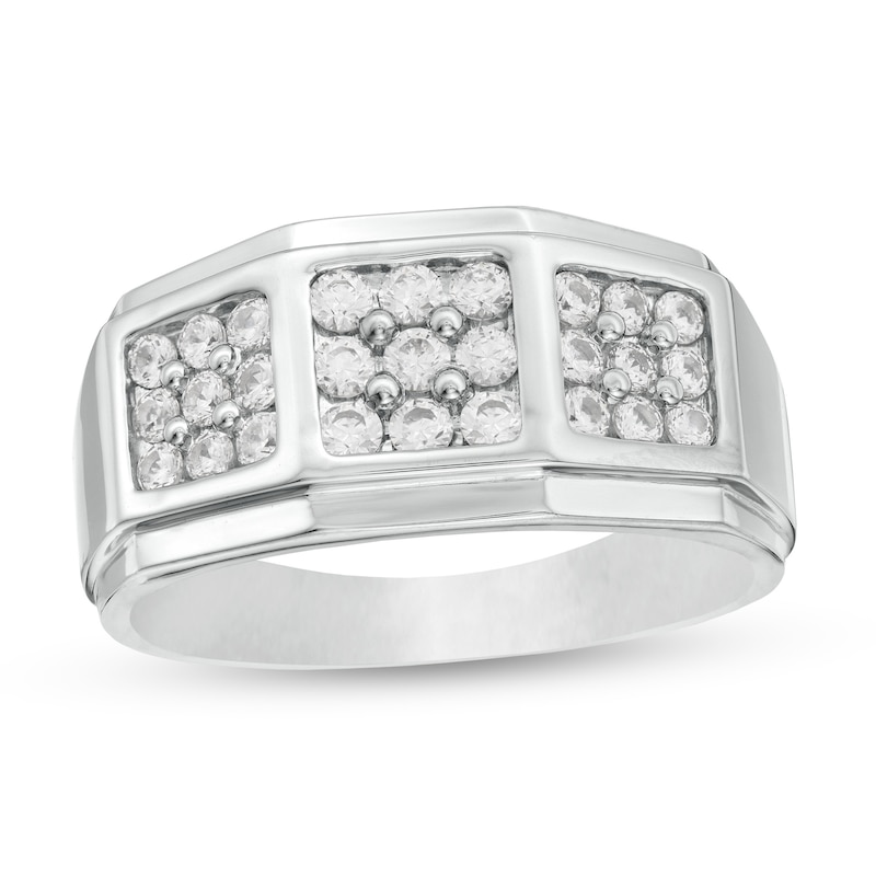 Main Image 1 of 0.75 CT. T.W. Composite Diamond Square-Top Ring in 10K White Gold