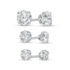 Thumbnail Image 1 of Cubic Zirconia Solitaire Stud Earrings Set in 14K White Gold
