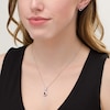 Thumbnail Image 4 of Pear-Shaped Garnet and Diamond Accent Teardrop Frame Pendant and Stud Earrings Set in Sterling Silver