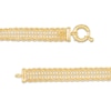 Thumbnail Image 2 of 8.9mm S-Link and Rope Chain Triple Row Bracelet in Hollow 14K Gold - 7.5"