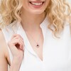 7.0mm Lab-Created Ruby and White Sapphire Starburst Frame Heart Pendant in Sterling Silver