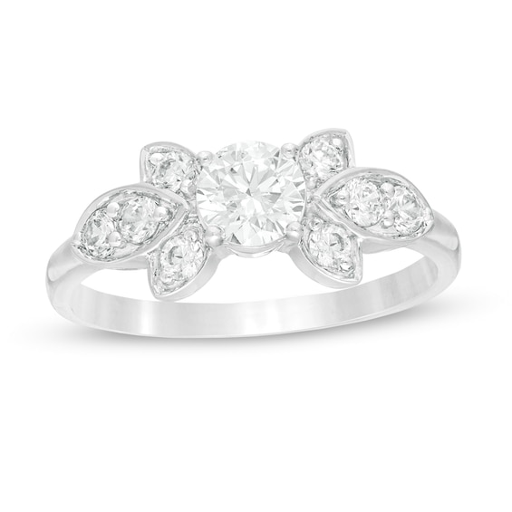 0.80 CT. T.W. Diamond Tri-Sides Engagement Ring in 10K Gold