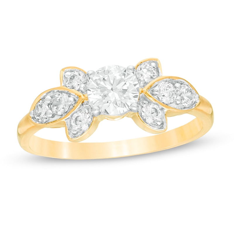 0.80 CT. T.W. Diamond Tri-Sides Engagement Ring in 10K Gold