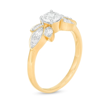 0.80 CT. T.W. Diamond Tri-Sides Engagement Ring in 10K Gold