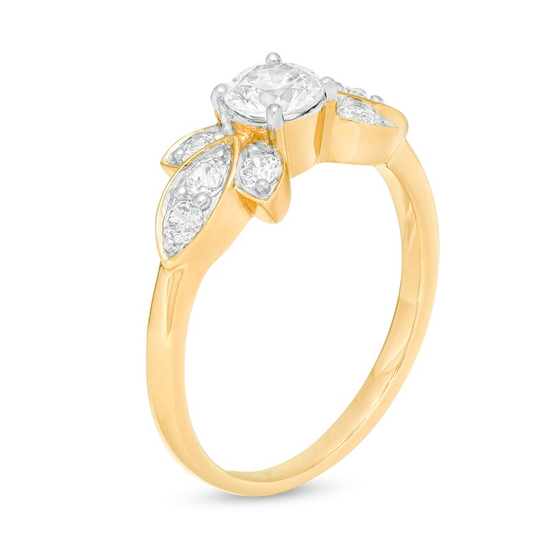 0.80 CT. T.W. Diamond Tri-Sides Engagement Ring in 10K Gold