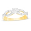 Thumbnail Image 1 of 0.95 CT. T.W. Diamond Infinity Twist Shank Engagement Ring in 10K Gold