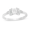0.37 CT. T.W. Princess-Cut Diamond Tri-Sides Engagement Ring in 10K White Gold