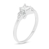 0.37 CT. T.W. Princess-Cut Diamond Tri-Sides Engagement Ring in 10K White Gold