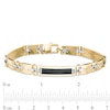 Thumbnail Image 2 of Men's Rectangular Onyx Inlay Link Bracelet in 10K Two-Tone Gold