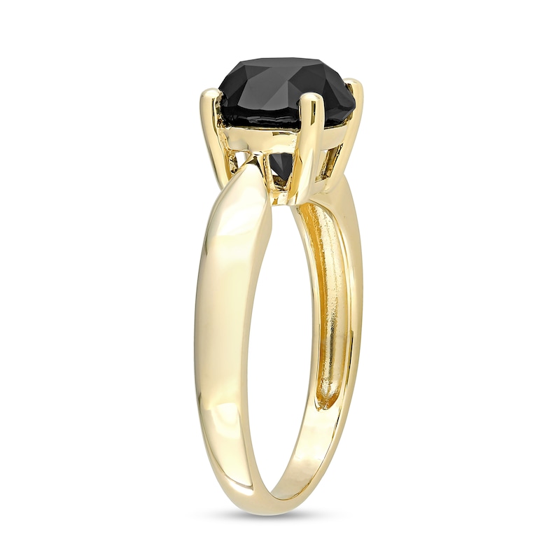 Main Image 3 of 3.00 CT. Black Diamond Solitaire Engagement Ring in 10K Gold