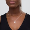 Thumbnail Image 2 of 4.0mm Lab-Created Opal and Diamond Accent Swan Pendant in Sterling Silver
