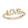 Vera Wang Love Collection Diamond Accent "LOVE" Ring in 10K Gold