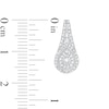 Thumbnail Image 3 of 0.26 CT. T.W. Diamond Double Teardrop-Shaped Frame Vintage-Style Drop Earrings in Sterling Silver
