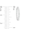 Thumbnail Image 3 of 0.48 CT. T.W. Diamond Inside-Out Hoop Earrings in Sterling Silver