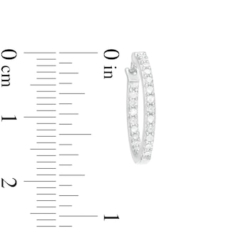 0.48 CT. T.W. Diamond Inside-Out Hoop Earrings in Sterling Silver