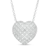 0.97 CT. T.W. Composite Diamond Heart Necklace in Sterling Silver