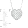 Thumbnail Image 2 of 0.97 CT. T.W. Composite Diamond Heart Necklace in Sterling Silver