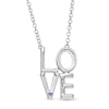 Vera Wang Love Collection 0.18 CT. T.W. Diamond "LOVE" Necklace in Sterling Silver - 19"