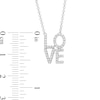 Thumbnail Image 2 of Vera Wang Love Collection 0.18 CT. T.W. Diamond "LOVE" Necklace in Sterling Silver - 19"