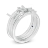 Thumbnail Image 1 of Vera Wang Love Collection 0.085 CT. T.W. Diamond "LOVE" Four Piece Stackable Band Set in Sterling Silver