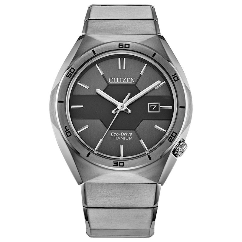 Men's Citizen Eco-Drive® Armor Super Titanium™ Watch with Black Dial (Model: AW1660-51H)|Peoples Jewellers
