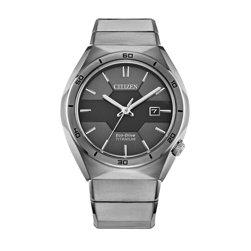 Men's Citizen Eco-Drive® Armor Super Titanium™ Watch with Black Dial (Model: AW1660-51H)|Peoples Jewellers