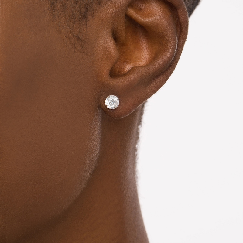 6.0mm Multi-Shape Cubic Zirconia Solitaire Stud Earrings Set in 14K Gold