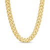 Thumbnail Image 1 of Italian Gold Men's 7.6mm Curb Chain Necklace in Hollow 14K Gold - 22"