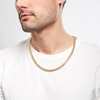 Thumbnail Image 1 of Italian Gold Men's 7.6mm Curb Chain Necklace in Hollow 14K Gold - 22"