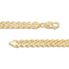 Thumbnail Image 3 of Italian Gold Men's 7.6mm Curb Chain Necklace in Hollow 14K Gold - 22"