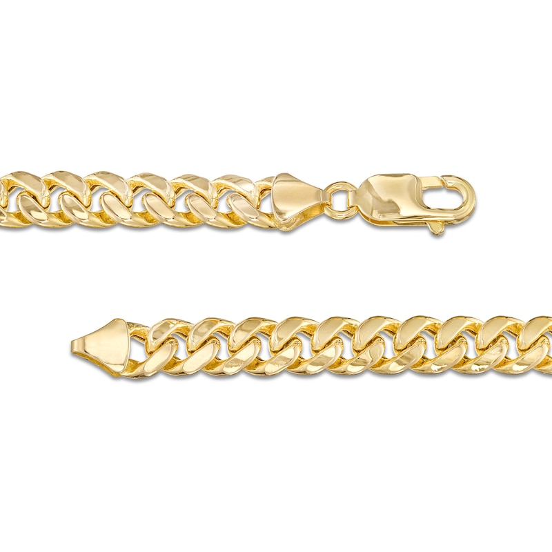 Main Image 3 of Italian Gold Men's 7.6mm Curb Chain Necklace in Hollow 14K Gold - 22"