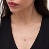 Thumbnail Image 2 of Red and Black Enamel Ladybug Cut-Out Flower Pendant in 14K Gold