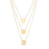 Thumbnail Image 1 of Polished Disc Triple Strand Necklace in 14K Gold