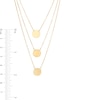 Thumbnail Image 2 of Italian Gold Polished Disc Triple Strand Necklace in 14K Gold