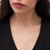 Cut-Out Heart Disc Necklace in 10K Gold