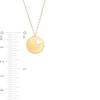 Cut-Out Heart Disc Necklace in 10K Gold