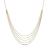 Diamond-Cut Solid Cable Chain Multi-Strand Necklace in 10K Gold - 20"