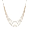 Thumbnail Image 1 of Diamond-Cut Cable Chain Multi-Strand Necklace in Solid 10K Gold - 20"