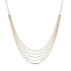 Thumbnail Image 0 of Diamond-Cut Cable Chain Multi-Strand Necklace in Solid 10K Gold - 20"