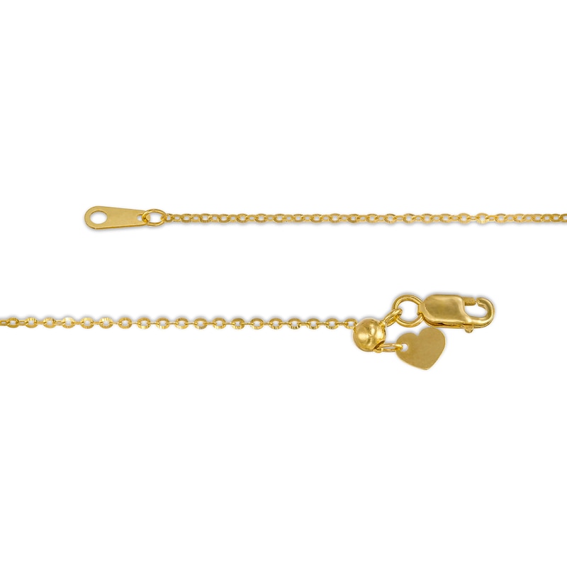 Main Image 3 of Diamond-Cut Cable Chain Multi-Strand Necklace in Solid 10K Gold - 20"