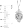 Collector's Edition Enchanted Disney Cinderella 70th Anniversary Diamond Clock Pendant in Sterling Silver - 19"