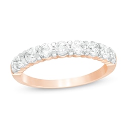 0.95 CT. T.W. Diamond Anniversary Band in 10K Rose Gold